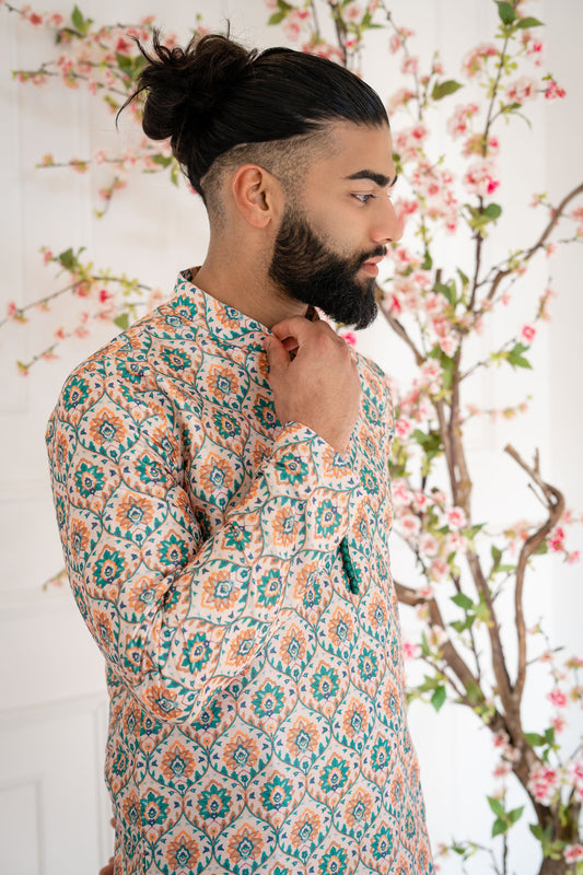 Ensemble Kurta imprimé floral